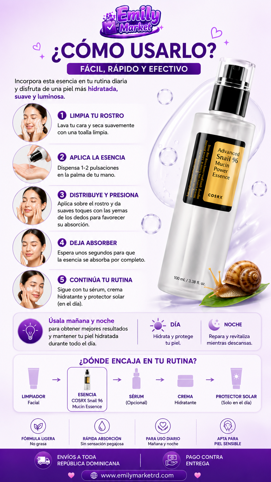 Sérum Reparador de Mucina de Caracol