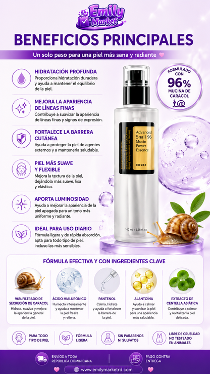 Sérum Reparador de Mucina de Caracol